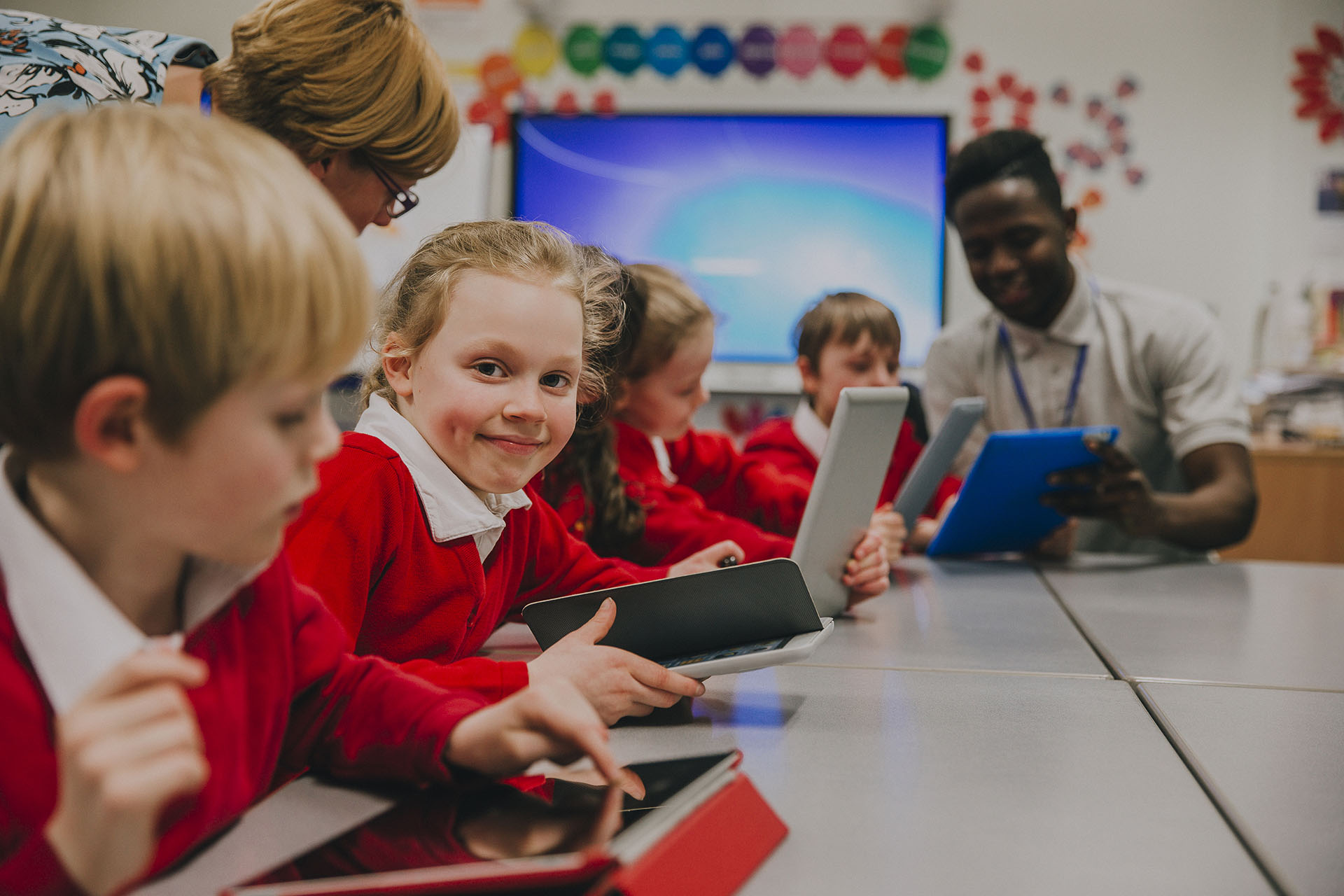 Happy Student In Technology Lesson